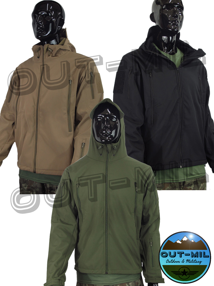 Giacca giubbino Soft Shell Uomo Militare Outdoor Impermeabile Giacca  antivento