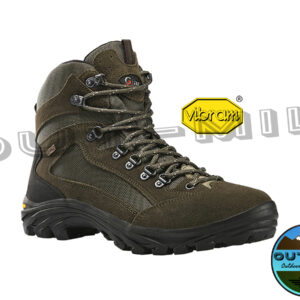 Scarpa Scarpone leggero Trekking, Caccia, Verde con suola Vibram "GARSPORT"