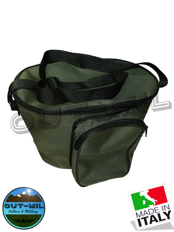 Borsa tracolla artigianale per raccolta funghi castagne con gerla cesto in vimini - immagine 10
