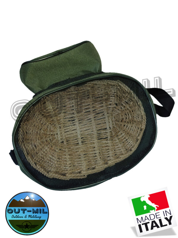 Borsa tracolla artigianale per raccolta funghi castagne con gerla cesto in vimini - immagine 12