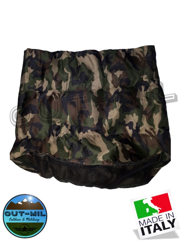 Borsa a mano/tracolla mimetica con rete sul fondo per raccolta funghi, tartufi, castagne - immagine 5