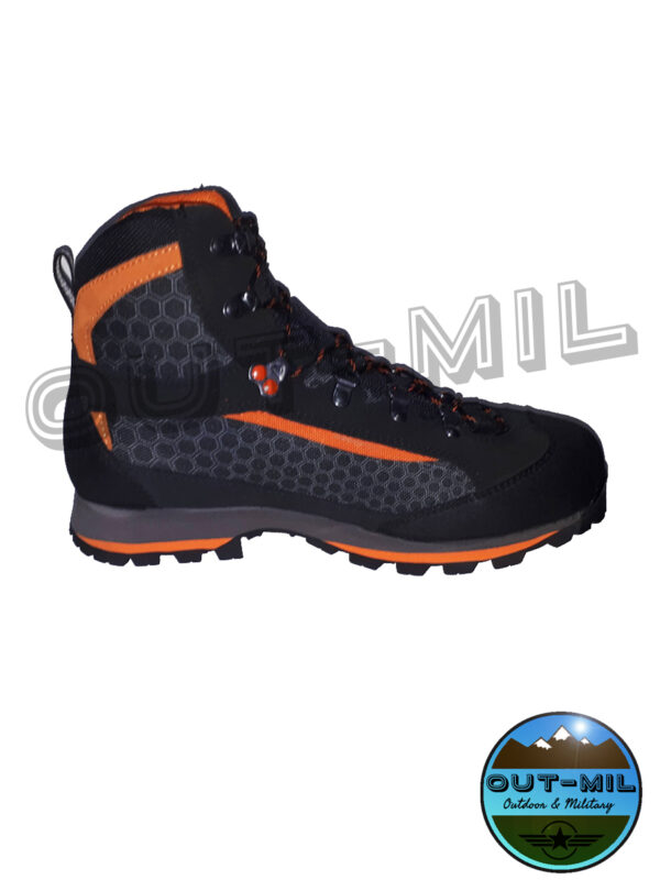 Scarpone Scarpa leggera Nero/Arancione Trekking Caccia suola Vibram "GARSPORT" - immagine 3