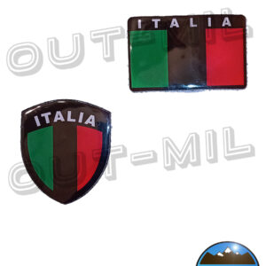 Patch gommata Toppa militare bandiera Italiana oscurata bassa visibilità con scritta Italia