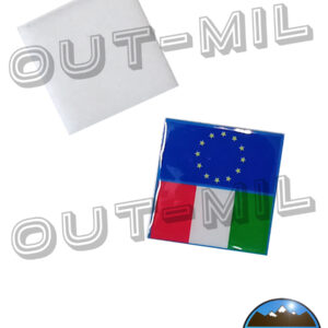 Patch gommata Toppa militare bandiera Italiana e UE